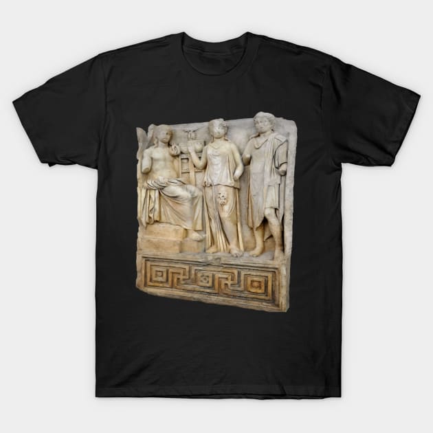 Major Greek God With Priestess On Oracular Shrine Cut Out T-Shirt by taiche